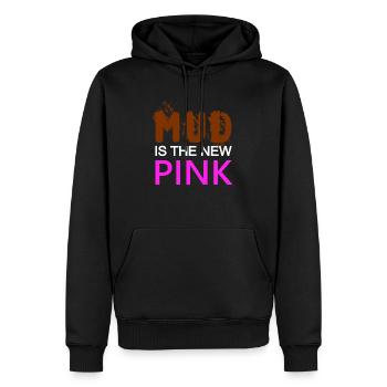 MUD est le nouveau cochon ROSE - Confiant - Sale - Sweat à capuche Premium bio Homme - noir - Devant - Nico (187cm)