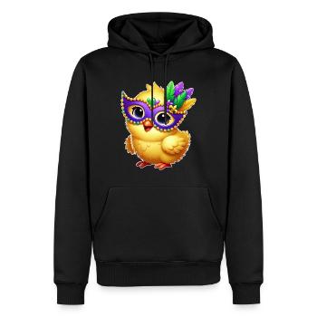 Mardi Gras Küken süßes Huhn Cartoon Design - Männer Premium Bio Hoodie - Schwarz - Vorne - Nico (187cm)