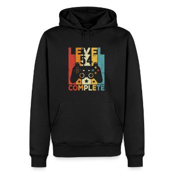 Level 54 Complete Birthday 54 Years Man Woman - Men’s Premium Organic Hoodie - black - Front - Nico (187cm)