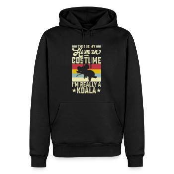 Koala Girl Koala Bear Girl Australie Cadeau - Sweat à capuche Premium bio Homme - noir - Devant - Nico (187cm)