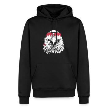Franken Adler Fränkisch - Männer Premium Bio Hoodie - Schwarz - Vorne - Nico (187cm)