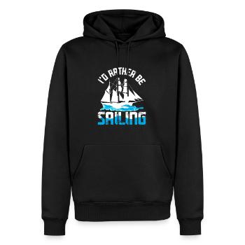 Segelboot Segelboot Yacht Nautical Retreat Plan - Männer Premium Bio Hoodie - Schwarz - Vorne - Nico (187cm)