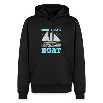 tut mir leid, ich kann nicht - Ich liebe Segeln - Männer Premium Bio Hoodie - Schwarz - Vorne - Nico (187cm)