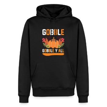 Thanksgiving Gobble Y All Zitat - Männer Premium Bio Hoodie - Schwarz - Vorne - Nico (187cm)