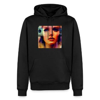 Rave Girl techno Berlin Cologne Köln LA New York - Männer Premium Bio Hoodie - Schwarz - Vorne - Nico (187cm)
