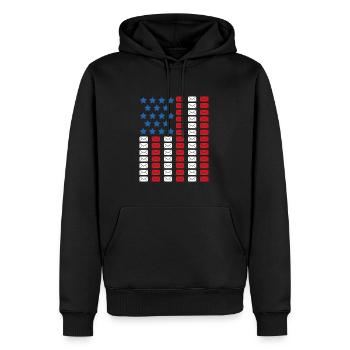 Facteur Facteur Facteur - Sweat à capuche Premium bio Homme - noir - Devant - Nico (187cm)