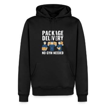 Facteur Facteur Facteur - Sweat à capuche Premium bio Homme - noir - Devant - Nico (187cm)