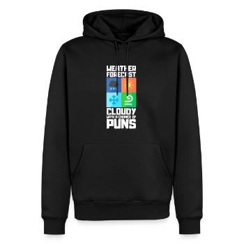 Meteorologie Wortspiel Für Meteorologe Ich Sehe - Männer Premium Bio Hoodie - Schwarz - Vorne - Nico (187cm)