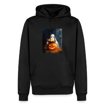 Cadeau d’Halloween Femmes Hommes Enfants Décoration - Sweat à capuche Premium bio Homme - noir - Devant - Nico (187cm)