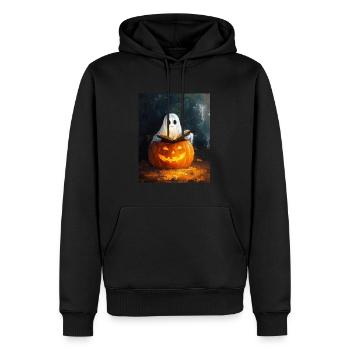 Cadeau d’Halloween Femmes Hommes Enfants Décoration - Sweat à capuche Premium bio Homme - noir - Devant - Nico (187cm)