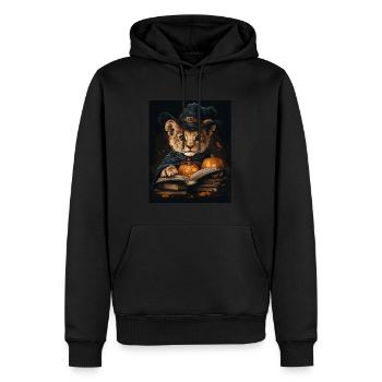 Halloween Cadeau Femmes Lion Hommes Enfants Décoration - Sweat à capuche Premium bio Homme - noir - Devant - Nico (187cm)