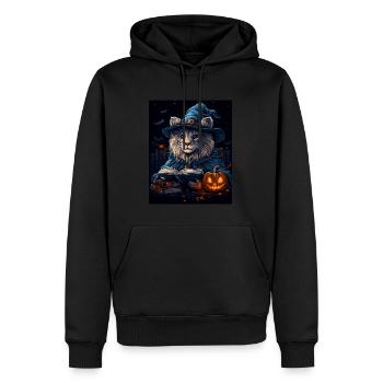 Halloween Cadeau Femmes Lion Hommes Enfants Décoration - Sweat à capuche Premium bio Homme - noir - Devant - Nico (187cm)