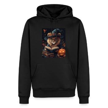 Halloween Cadeau Femmes Lion Hommes Enfants Décoration - Sweat à capuche Premium bio Homme - noir - Devant - Nico (187cm)