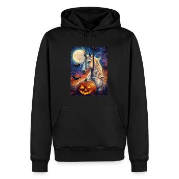 Cadeau d’Halloween Femmes Licorne Hommes Enfants - Sweat à capuche Premium bio Homme - noir - Devant - Nico (187cm)