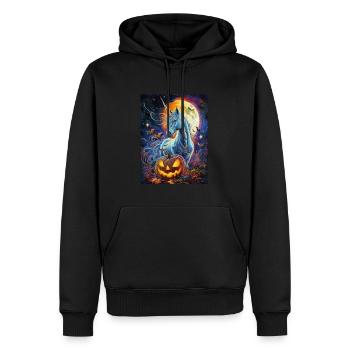 Cadeau d’Halloween Femmes Licorne Hommes Enfants - Sweat à capuche Premium bio Homme - noir - Devant - Nico (187cm)