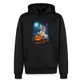 Cadeau d’Halloween Femmes Licorne Hommes Enfants - Sweat à capuche Premium bio Homme - noir - Devant - Nico (187cm)