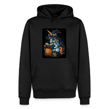 Cadeau d’Halloween Femmes Licorne Hommes Enfants - Sweat à capuche Premium bio Homme - noir - Devant - Nico (187cm)