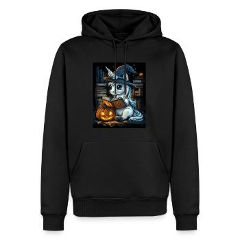 Cadeau d’Halloween Femmes Licorne Hommes Enfants - Sweat à capuche Premium bio Homme - noir - Devant - Nico (187cm)