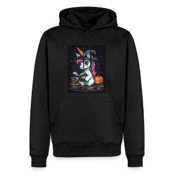 Cadeau d’Halloween Femmes Licorne Hommes Enfants - Sweat à capuche Premium bio Homme - noir - Devant - Nico (187cm)