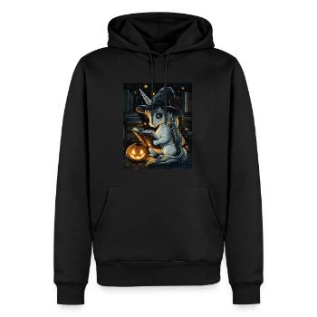Cadeau d’Halloween Femmes Licorne Hommes Enfants - Sweat à capuche Premium bio Homme - noir - Devant - Nico (187cm)