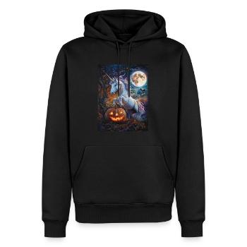 Cadeau d’Halloween Femmes Licorne Hommes Enfants - Sweat à capuche Premium bio Homme - noir - Devant - Nico (187cm)