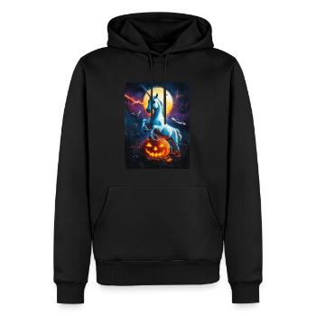 Cadeau d’Halloween Femmes Licorne Hommes Enfants - Sweat à capuche Premium bio Homme - noir - Devant - Nico (187cm)