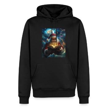 Weihnachtsmann Frauen Männer Kinder Weihnachten - Männer Premium Bio Hoodie - Schwarz - Vorne - Nico (187cm)