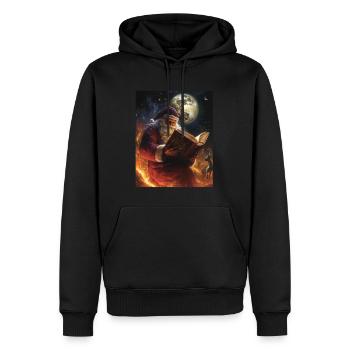 Weihnachtsmann Frauen Männer Kinder Weihnachten - Männer Premium Bio Hoodie - Schwarz - Vorne - Nico (187cm)