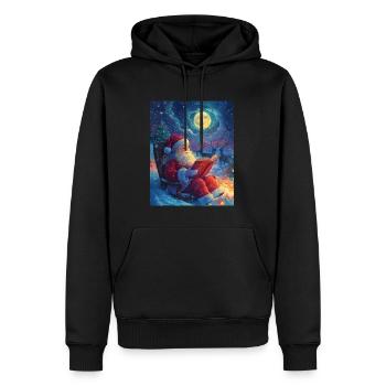Weihnachtsmann Frauen Männer Kinder Weihnachten - Männer Premium Bio Hoodie - Schwarz - Vorne - Nico (187cm)