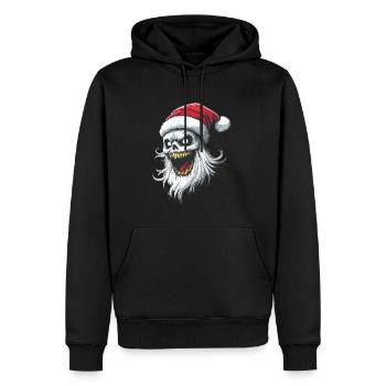Halloween Geschenk Geist mit Weihnachtsmütze Deko - Männer Premium Bio Hoodie - Schwarz - Vorne - Nico (187cm)