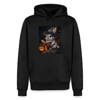 Cadeau d’Halloween Femmes Lapin Hommes Enfants Décoration - Sweat à capuche Premium bio Homme - noir - Devant - Nico (187cm)