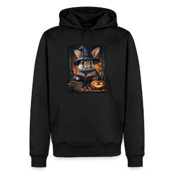 Cadeau d’Halloween Femmes Lapin Hommes Enfants Décoration - Sweat à capuche Premium bio Homme - noir - Devant - Nico (187cm)