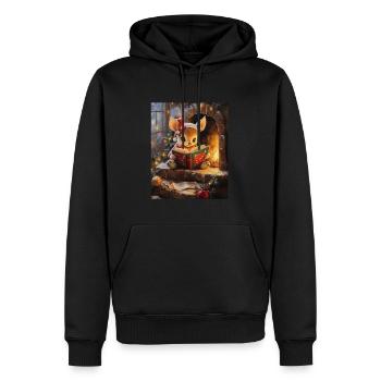 Noël Elfe Femmes Hommes Enfants Noël - Sweat à capuche Premium bio Homme - noir - Devant - Nico (187cm)