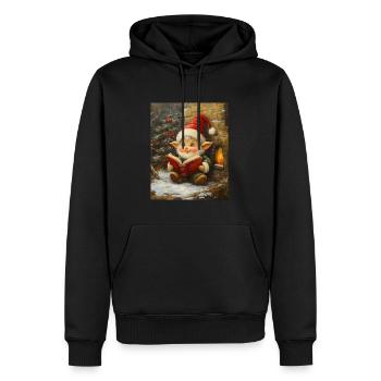 Noël Elfe Femmes Hommes Enfants Noël - Sweat à capuche Premium bio Homme - noir - Devant - Nico (187cm)