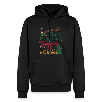 PKA Noël Noël Elfe - Sweat à capuche Premium bio Homme - noir - Devant - Nico (187cm)