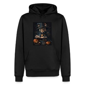 Halloween Geschenk Frauen Wildkatze Männer Kinder - Männer Premium Bio Hoodie - Schwarz - Vorne - Nico (187cm)