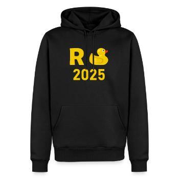 Ente Rente 2025 Pension Ruhestand Opa Oma Rentner - Männer Premium Bio Hoodie - Schwarz - Vorne - Nico (187cm)