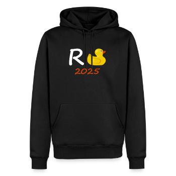 Ente Rente 2025 Pension Ruhestand Opa Oma Rentner - Männer Premium Bio Hoodie - Schwarz - Vorne - Nico (187cm)