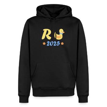 Ente Rente 2025 Pension Ruhestand Opa Oma Rentner - Männer Premium Bio Hoodie - Schwarz - Vorne - Nico (187cm)