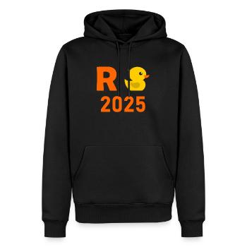 Ente Rente 2025 Pension Ruhestand Opa Oma Rentner - Männer Premium Bio Hoodie - Schwarz - Vorne - Nico (187cm)