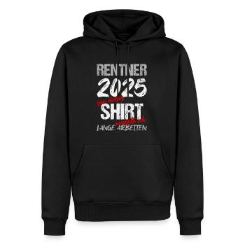 Pension 2025 Cadeau Pension 2025 Retraite Grand-père - Sweat à capuche Premium bio Homme - noir - Devant - Nico (187cm)