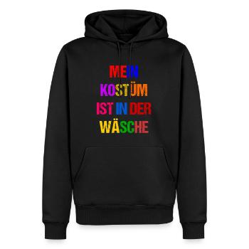 Costume de Carnaval Cadeau Femme Carnaval Carnaval - Sweat à capuche Premium bio Homme - noir - Devant - Nico (187cm)
