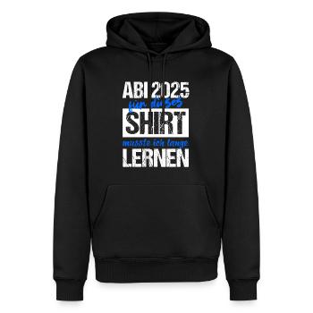 Abi 2025 Gymnase Cadeau de fin d’études Abitur 2025 - Sweat à capuche Premium bio Homme - noir - Devant - Nico (187cm)
