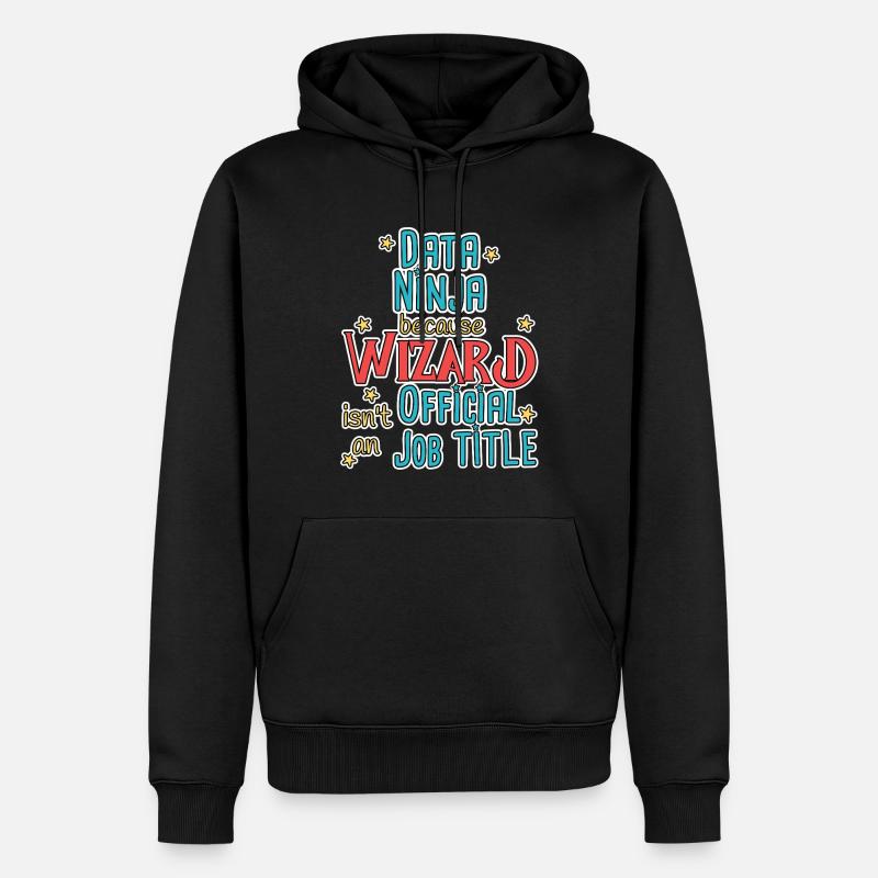 Data Ninja Wizard - Männer Premium Bio Hoodie - Schwarz