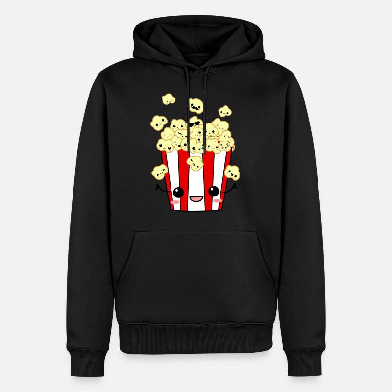 PopCorn - Männer Premium Bio Hoodie - Schwarz