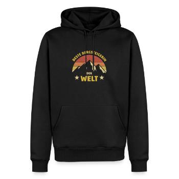 Beste Klettererin der Welt Bergsteigerin Design - Männer Premium Bio Hoodie - Schwarz - Vorne - Nico (187cm)