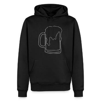 Beer Drawing Party Celebrate White - Men’s Premium Organic Hoodie - black - Front - Nico (187cm)