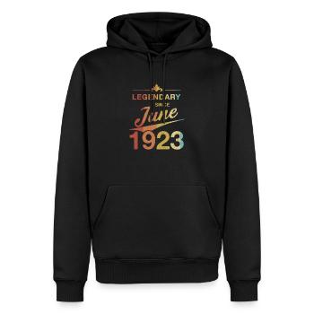 100. Geburtstag Legendär Juni 1923 Jahrgang 23 - Männer Premium Bio Hoodie - Schwarz - Vorne - Nico (187cm)