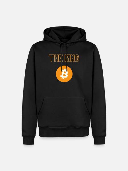 Logo The king Bitcoin - Men’s Premium Organic Hoodie - black