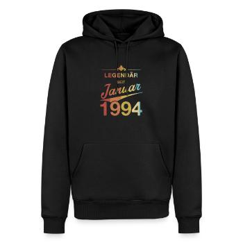 30. Geburtstag Legendär Januar 1994 Jahrgang 94 - Männer Premium Bio Hoodie - Schwarz - Vorne - Nico (187cm)